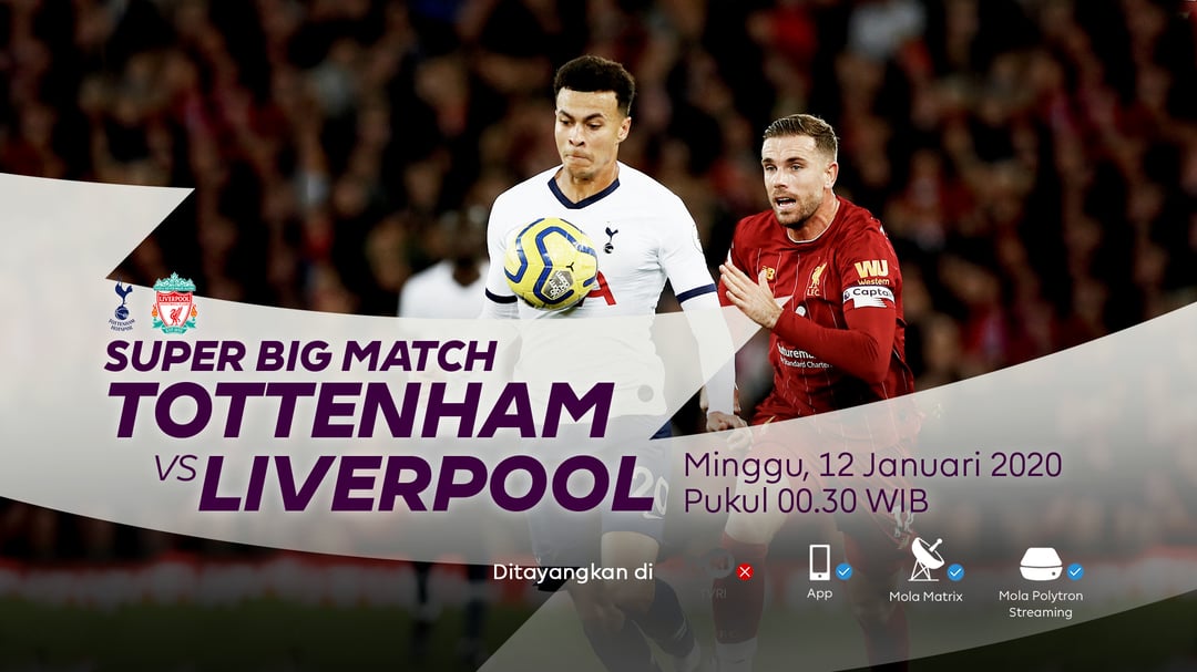 Tottenham vs Liverpool, Liga Inggris pekan 22